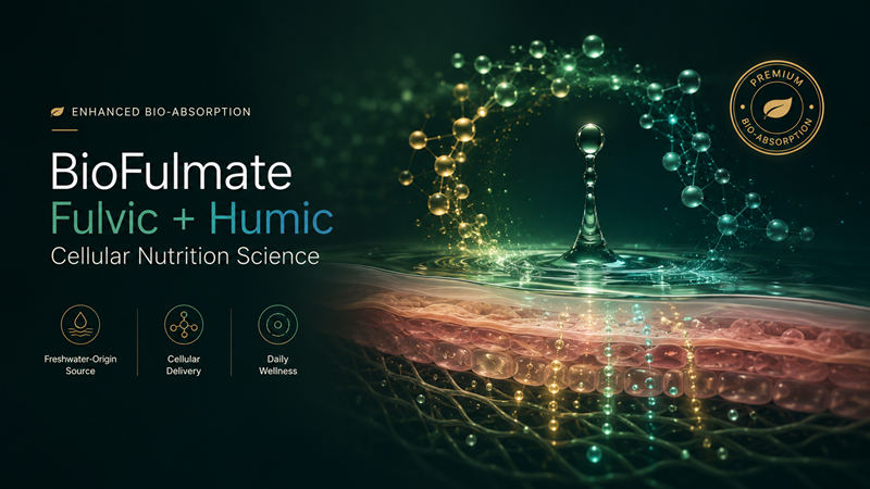 BioFulmate fulvic and humic cellular nutrition science visualization